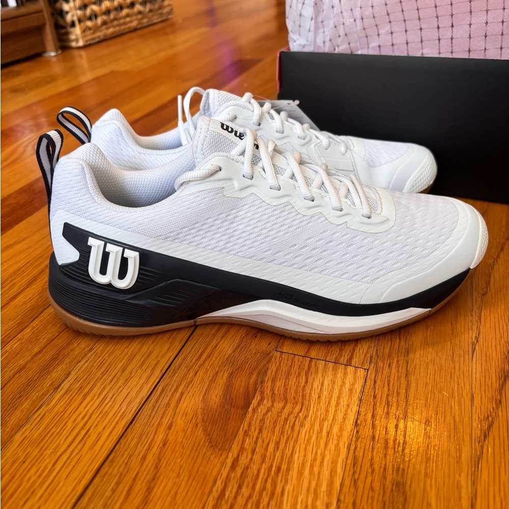 Wilson Men's White and Black Athletic Shoes